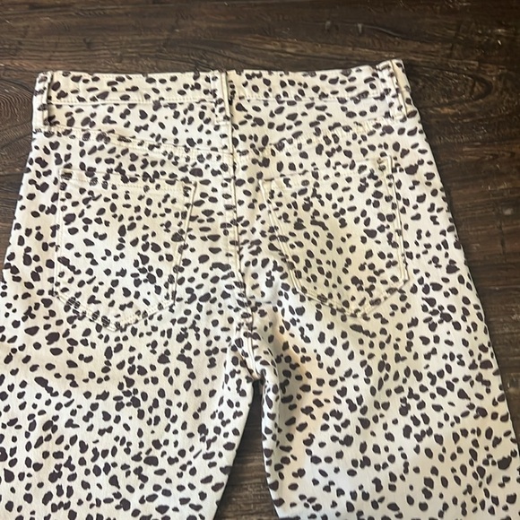 Banana Republic Premium Denim High Rise Skinny Beige Leopard Pants Jeans 26 NWT - Picture 6 of 8